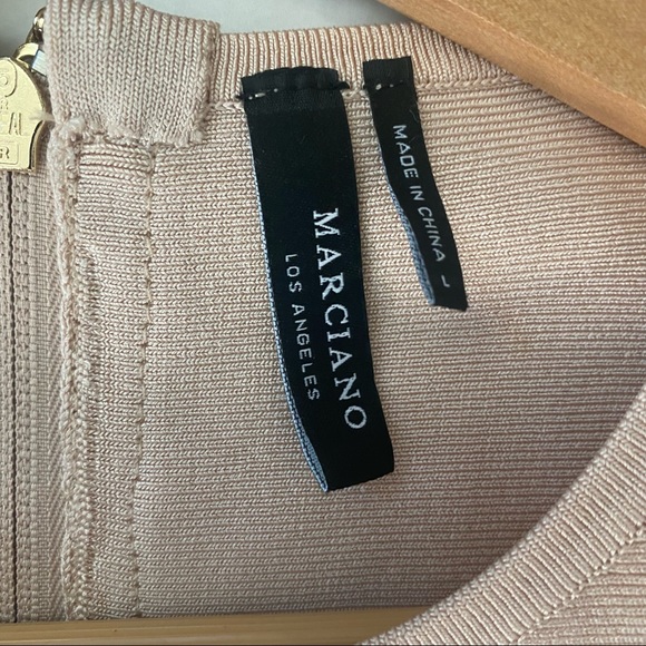 Guess by Marciano Nami Peach nude Bandage Dress Size L - Picture 6 of 7